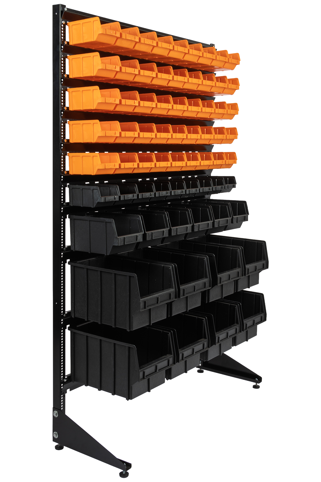 Для хранения строительного крепежа - стеллаж с ящиками
